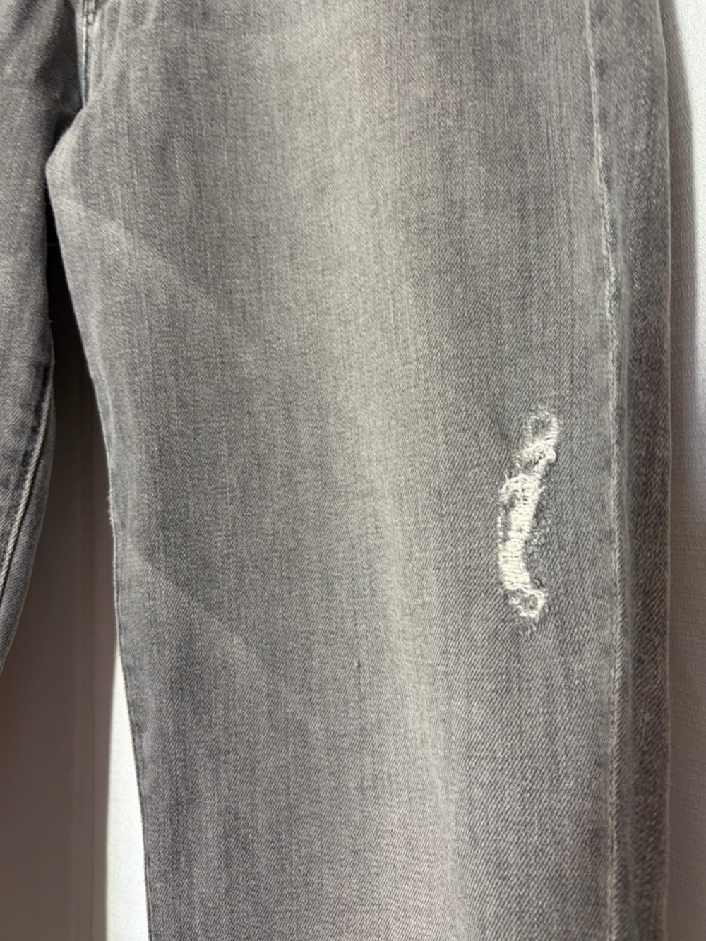 MOTHER The Insider Crop Fray Gray To the Moon Sz 29 Distressed Frayed Grunge Y2K - Picture 4 of 16